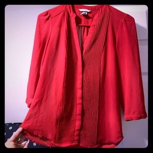 Red professional blouse